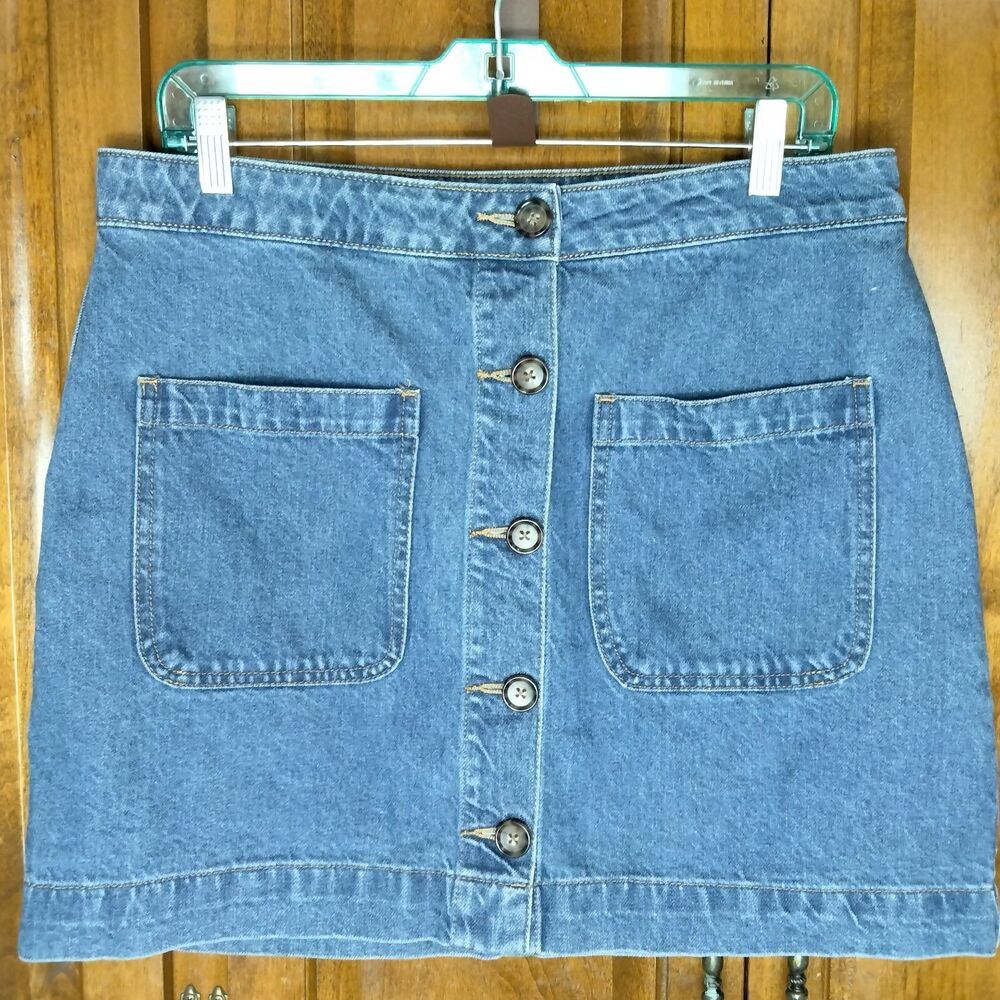 Free People Jeans Mini Jeans Skirt Blue Denim 4 Pockets Women’s Size 31